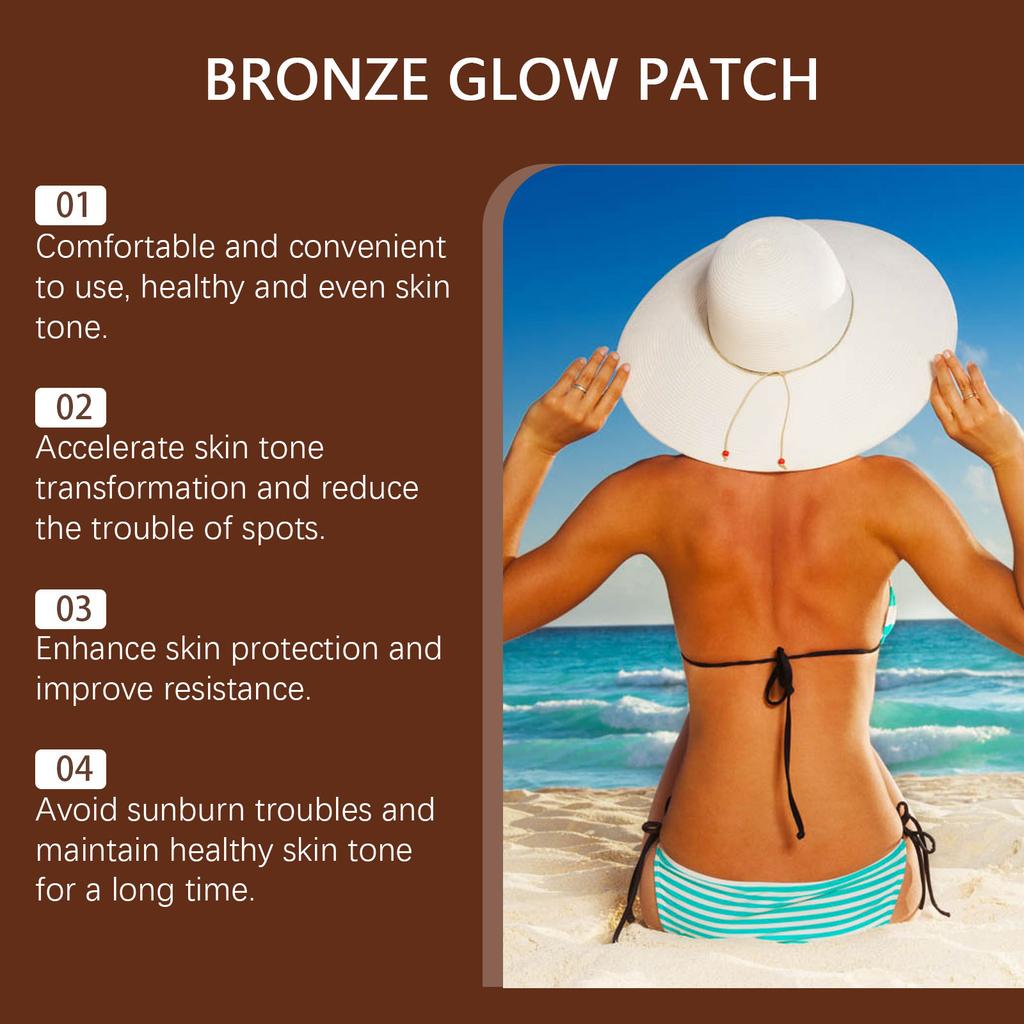Parches de Bronceado sin Sol Verano Playa Piel Bronceada Natural Textura Brillante Transpirable Apto para la Piel Parche de Bronceado 7 Unidades