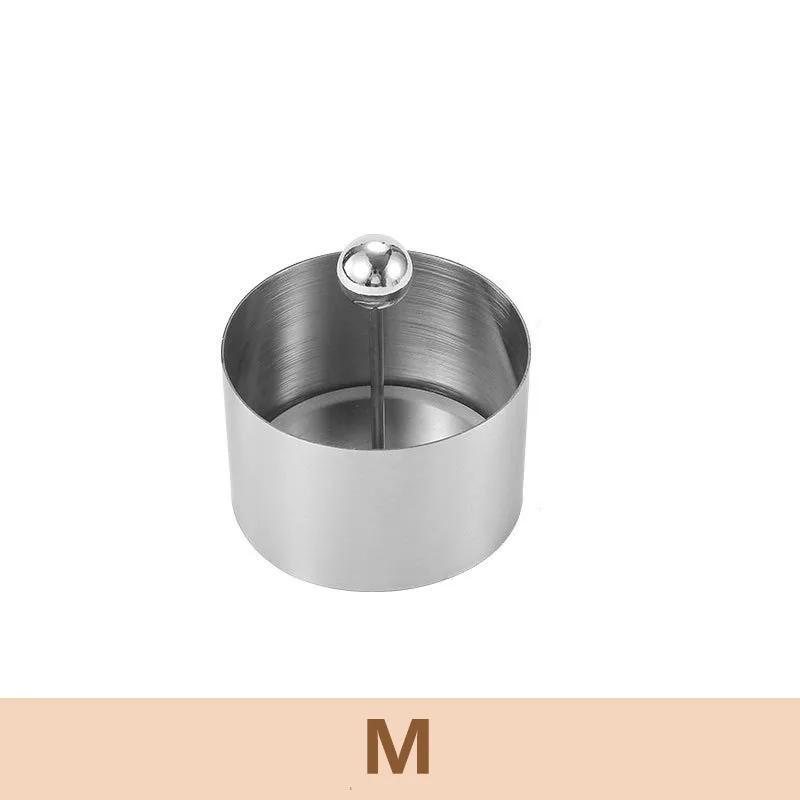 

Круглое кольцо из нержавеющей стали для мусса с крышкой, инструмент для украшения торта, форма для мусса для торта, рисовые шарики, суши-машина, кухонный инструмент