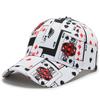Unisex Poker Card Print Baseball Caps Spring Autumn Outdoor Adjustable Casual Hats Hip Hop Cap Sunscreen Hat
