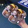 Children's Slippers Summer Girls Baby Car Shiny Light Indoor Soft Sole Non-Slip Sandals Boys Egg Cartoon Clog Shoes