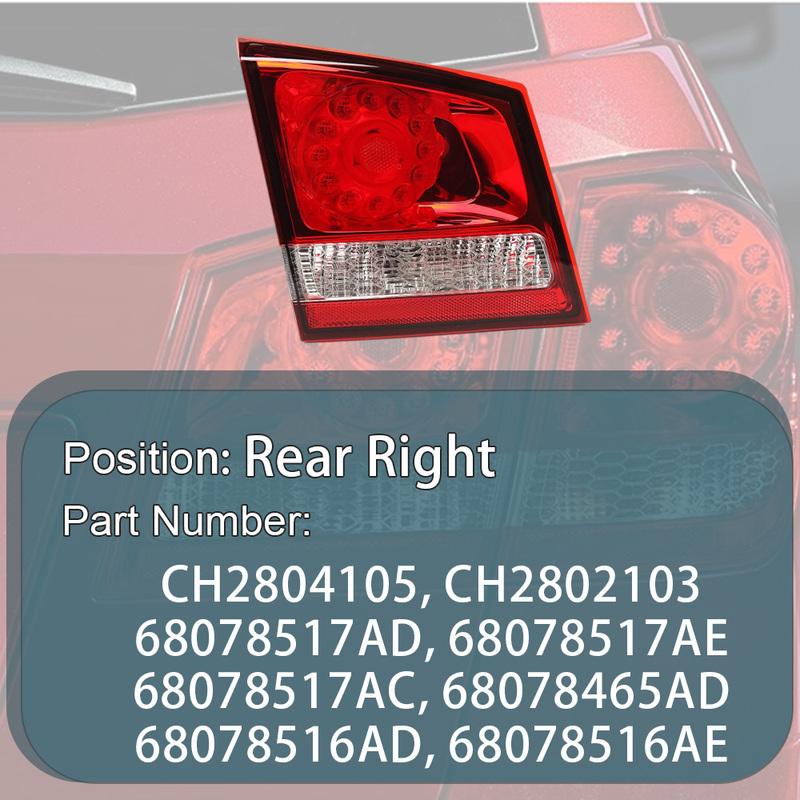 LED Tail Light Assembly Rear Brake Brake Light Turn Signal Indicator Lamp For Dodge Journey 2014- 68078465AD 68078517AD