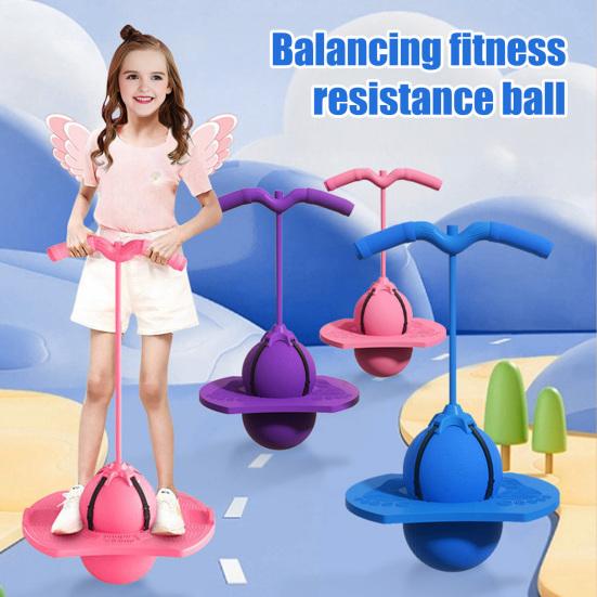 Jumping Ball Hoppers Toy for Kids Adults Bouncing Ball with Handle Kids Jumping Game for Balance Training Fitness Fun Exercise