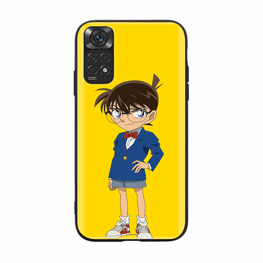 

D-50 Чехол Detective Conan Black Sofe для iPhone 16 15 Plus 14 13 Mini 12 11 Pro 8 6 6S SE 5 XR XS Max Realme C30 C33 C32 9I VIVO V29 V27 V23 Y36 Huawei Y7 Prime 2019 верблюд