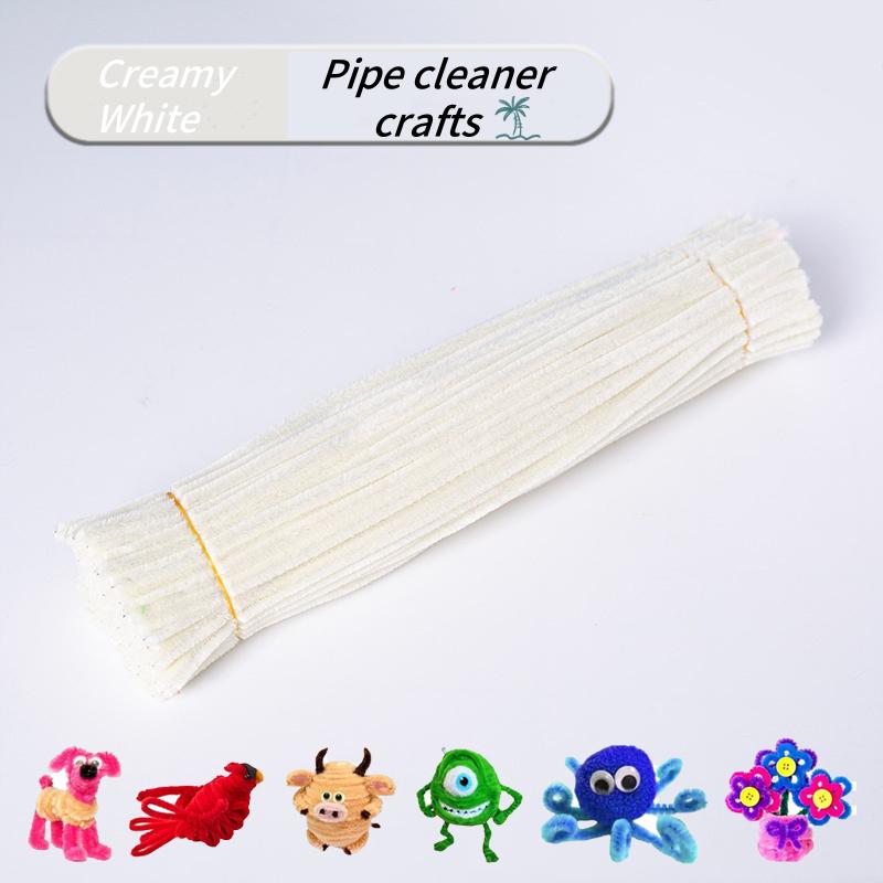 100 Pieces Pipe Cleaners Chenille Stem, Solid Color Pipe Cleaners Set for Pipe Cleaners DIY Arts Crafts Decorations