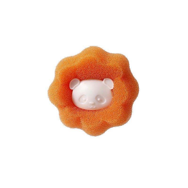 Anti-tangle Laundry Balls with Hair Removal Sponge - Magic Lint Remover Little Bear Wash Care Balls