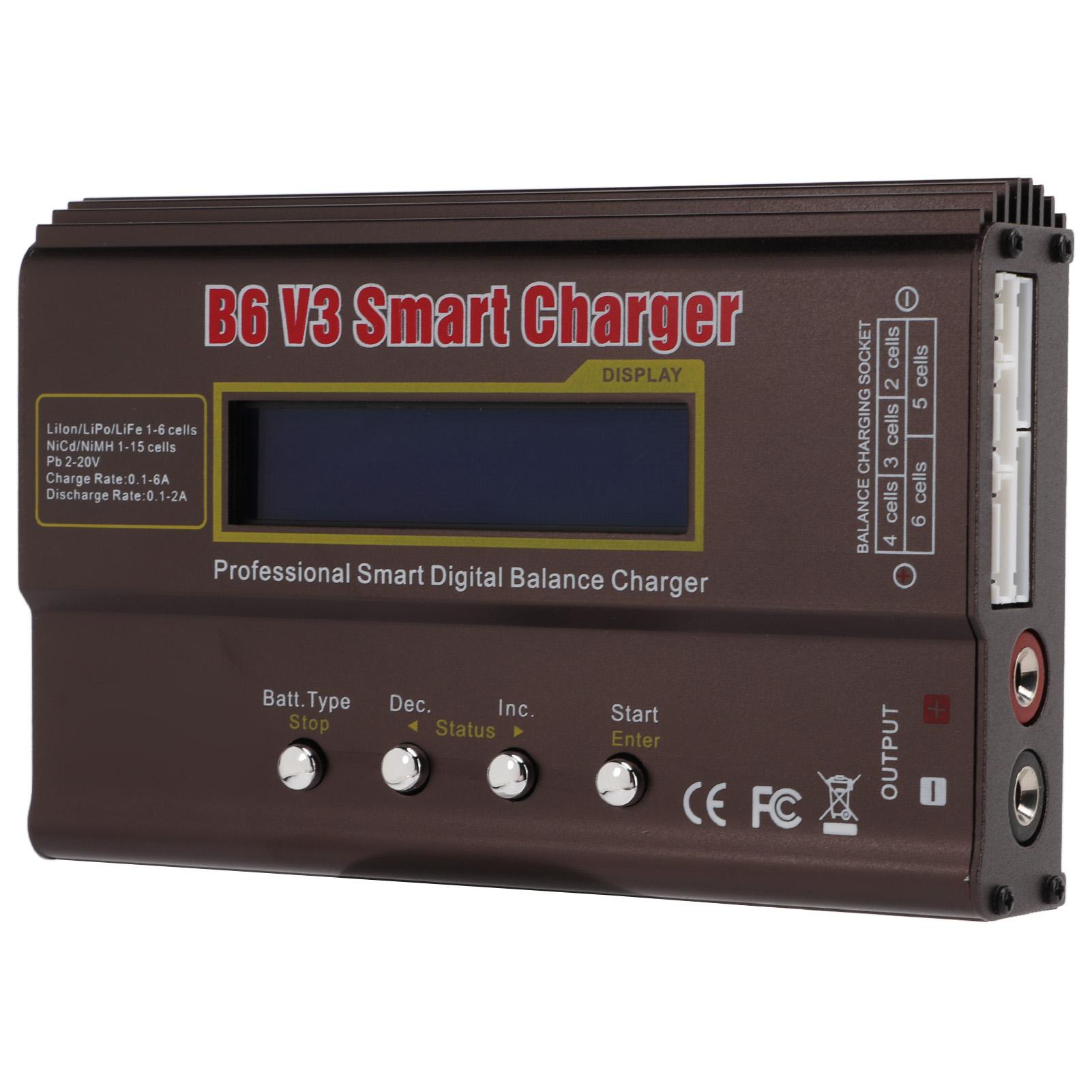 

Розумний зарядний пристрій, багатофункціональний, 80 Вт, максимальна безпека, повна сумісність, балансний зарядний пристрій B6 V3 для Liion