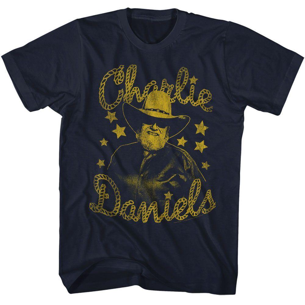 Charlie Daniels Band and Stars Navy T-Shirt L