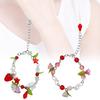 Sweet Flower Bracelet for Women Fashion Bowknot Pearl Beaded Bracelets Jewelry