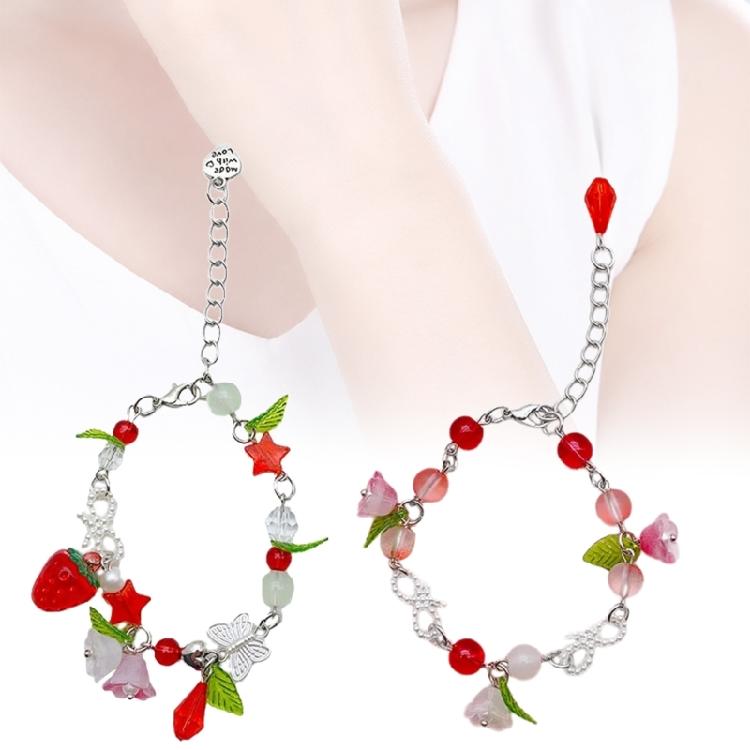 Sweet Flower Bracelet for Women Fashion Bowknot Pearl Beaded Bracelets Jewelry