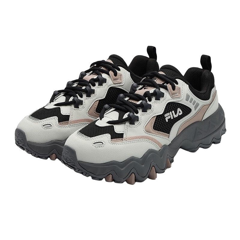 Fila Comfortable Lightweight Low-Top Dad Shoes Women Sneaker Black Gray F12W332105FBA