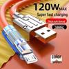 120W Super Fast Charging 3-in-1 Cable with Digital Display for Apple, Huawei, OPPO