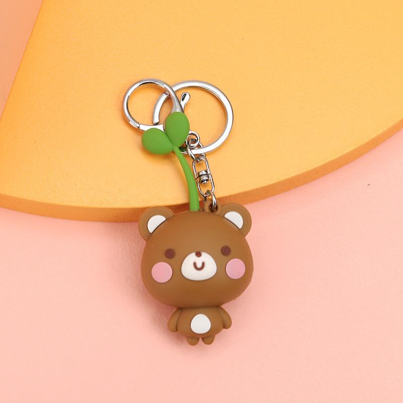 Adorable Silicone Keychain With Cute Dinosaur Cartoon Design For Bags And Keys