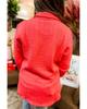 Azura Exchange Tomato Red Cable Textured Quarter Zip Pocketed Plus Size Pullover