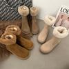 thick-soled plush cotton shoes snow boots women's shoes 2025 new autumn and winter warm short boots Martin boots