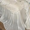 French Floral Lace Cotton 4-Piece Bedding Set