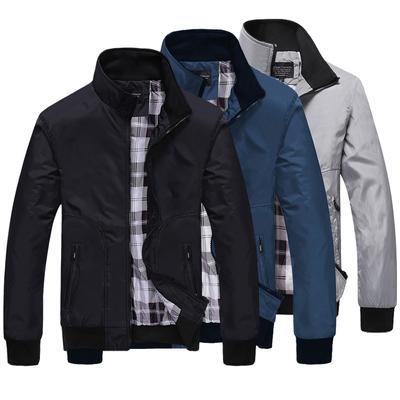 Giacca da uomo Autunno Nuovo Colore unito Casual Abbigliamento da lavoro Primavera e autunno Giacca da uomo di mezza età