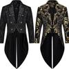 Costume da cappotto vittoriano per uomo adulto smoking nero costume cosplay di Halloween frac gotico Steampunk trench vestito soprabito