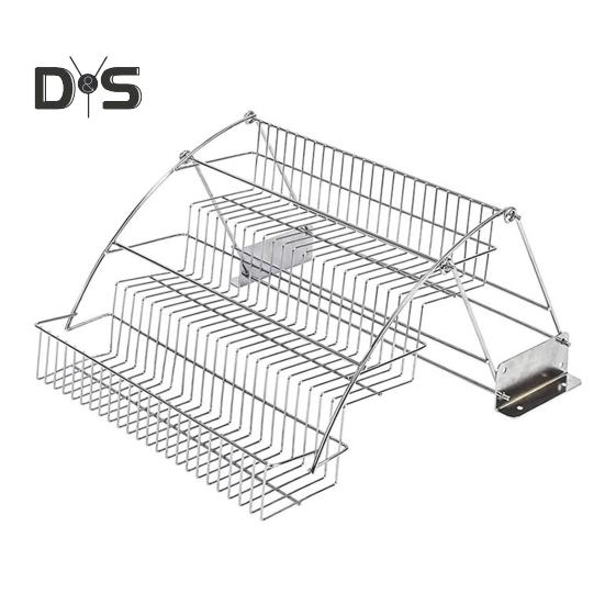 

3-рівнева стійка для спецій, велика місткість, міцна несуча, проста в установці, висувна кухонна полиця для зберігання, органайзер для банок для приправ срібний