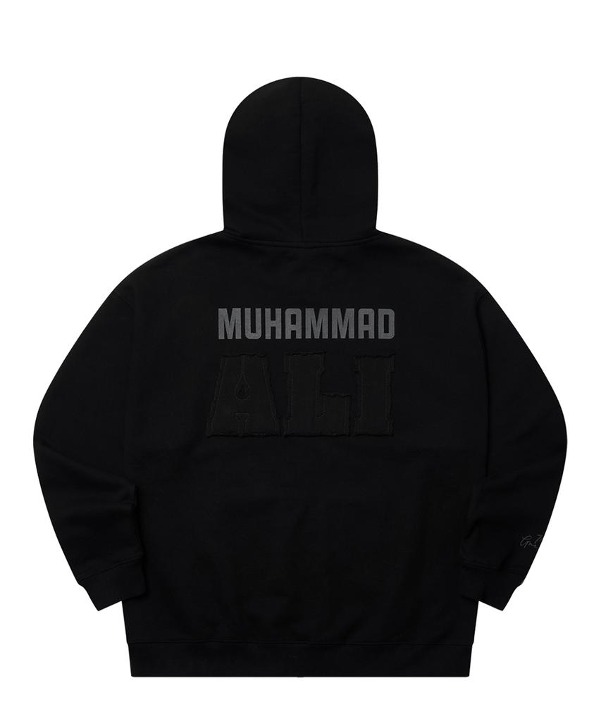 Waydn [Ali] The Greatest Oversized Zip-Up Hoodie Black