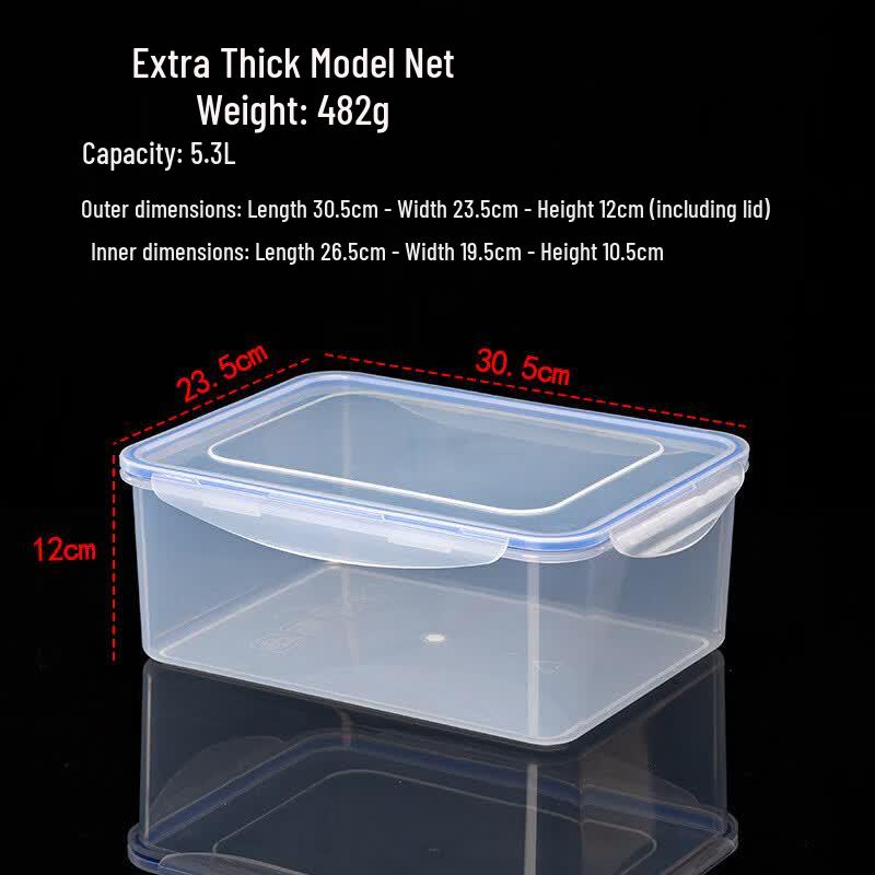Ruhan Transparent Rectangular Plastic Food Storage Container