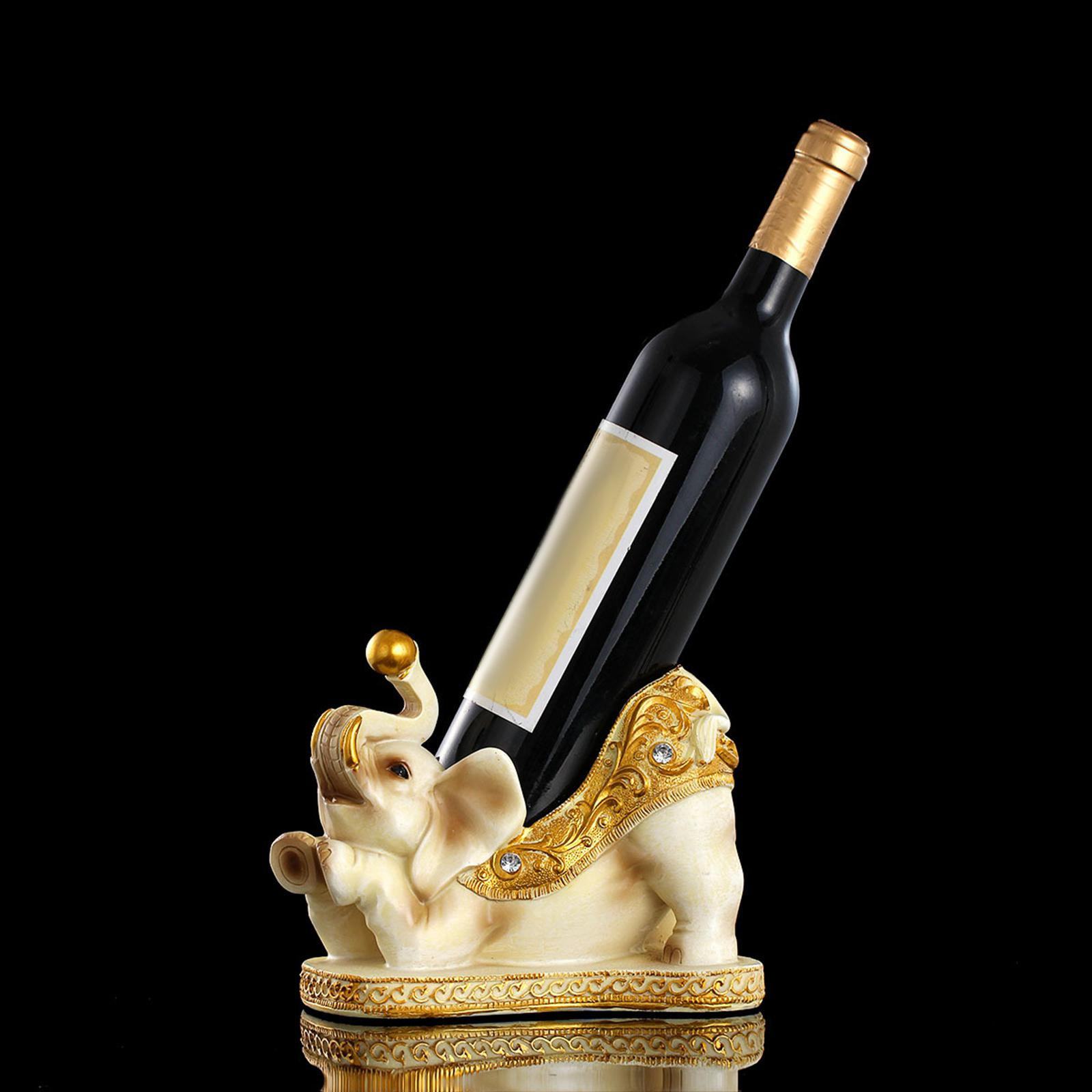 Шикарная фигурка слона, держатель для бутылок, настольный органайзер, полимерная статуэтка, декоративная подставка для столовой Beige