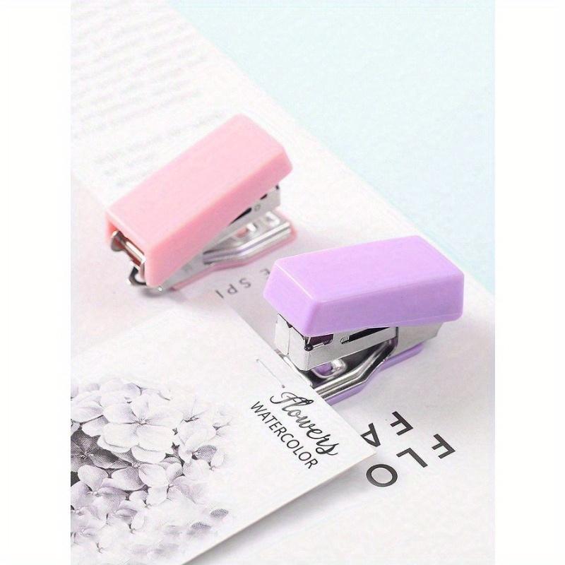 1pc Creative Colorful Miniature Stapler Set Includes 400pcs Staples In Compact Box For Schools Offices For Teachers Day Back To School School Supplies