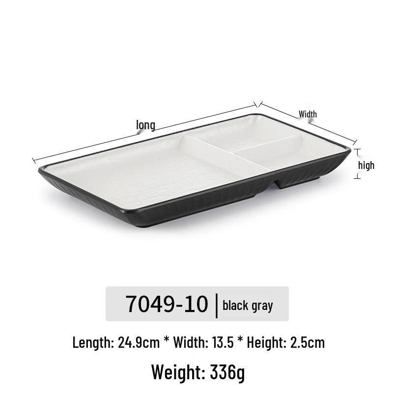 Multi-Compartment Ceramic Serving Plate