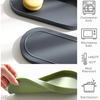 Lazy K Silicone Tray - Small Vanity Tray Organizer - Spoon Rest Holder - Kitchen Sink, Bathroom, Multi-Purpose Modern Counter Organizer (Black)