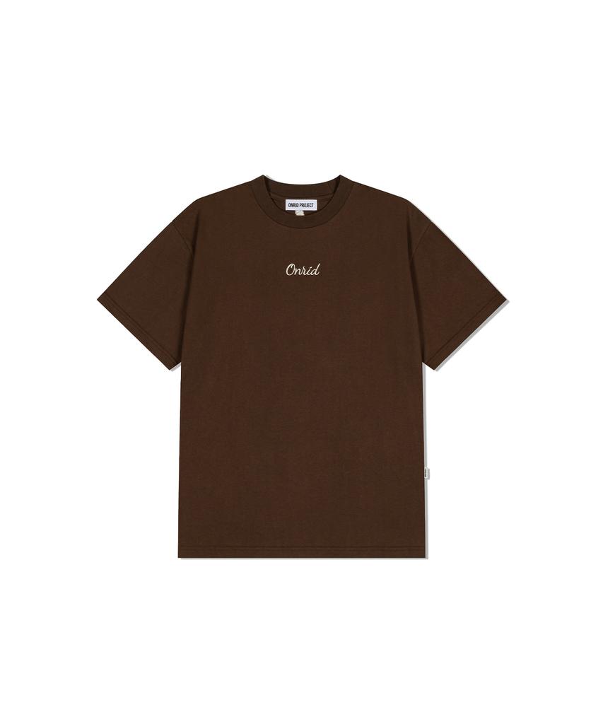 ONRIDPROJECT Small Embroidered Logo T-Shirt - Brown