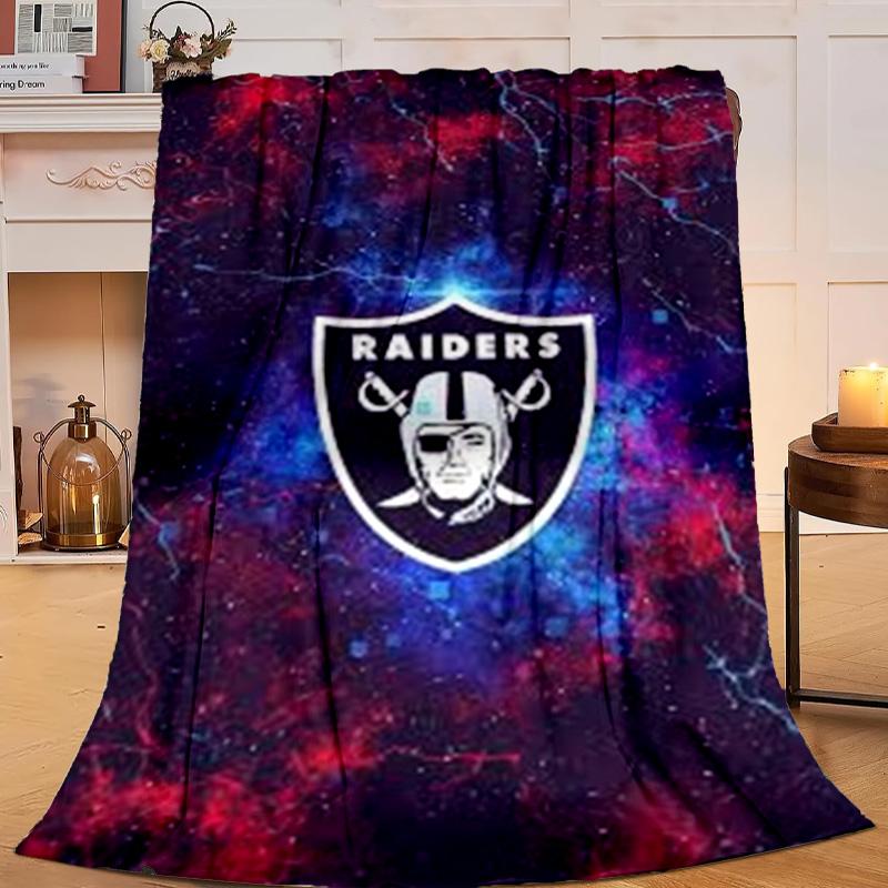 1PC Rai-ders Football Legacy Flannel Blanket Gift, Suitable for Both Men And Women, Soft Ideal for Beds And Sofa, Birthday Or Christmas Gift