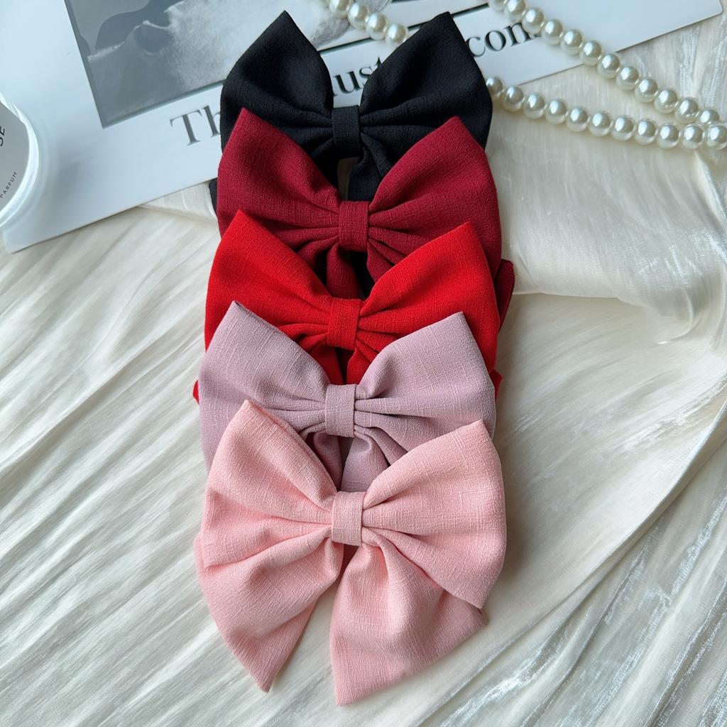 5PCS/Lot Solid Color Grosgrain Ribbon Hair Bows Boutique Hair Clip For Girls Hairgrips New Headwear Kids Hair Accessories Gift
