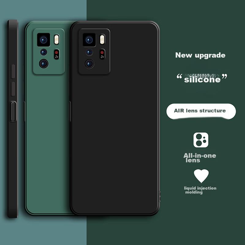 Redmi Note 10 Pro Phone Case, Xiaomi Redmi Note 10 Pro Full Lens Protection Upgraded Frosted Anti-Drop Silicone Soft Case - Midnight Black