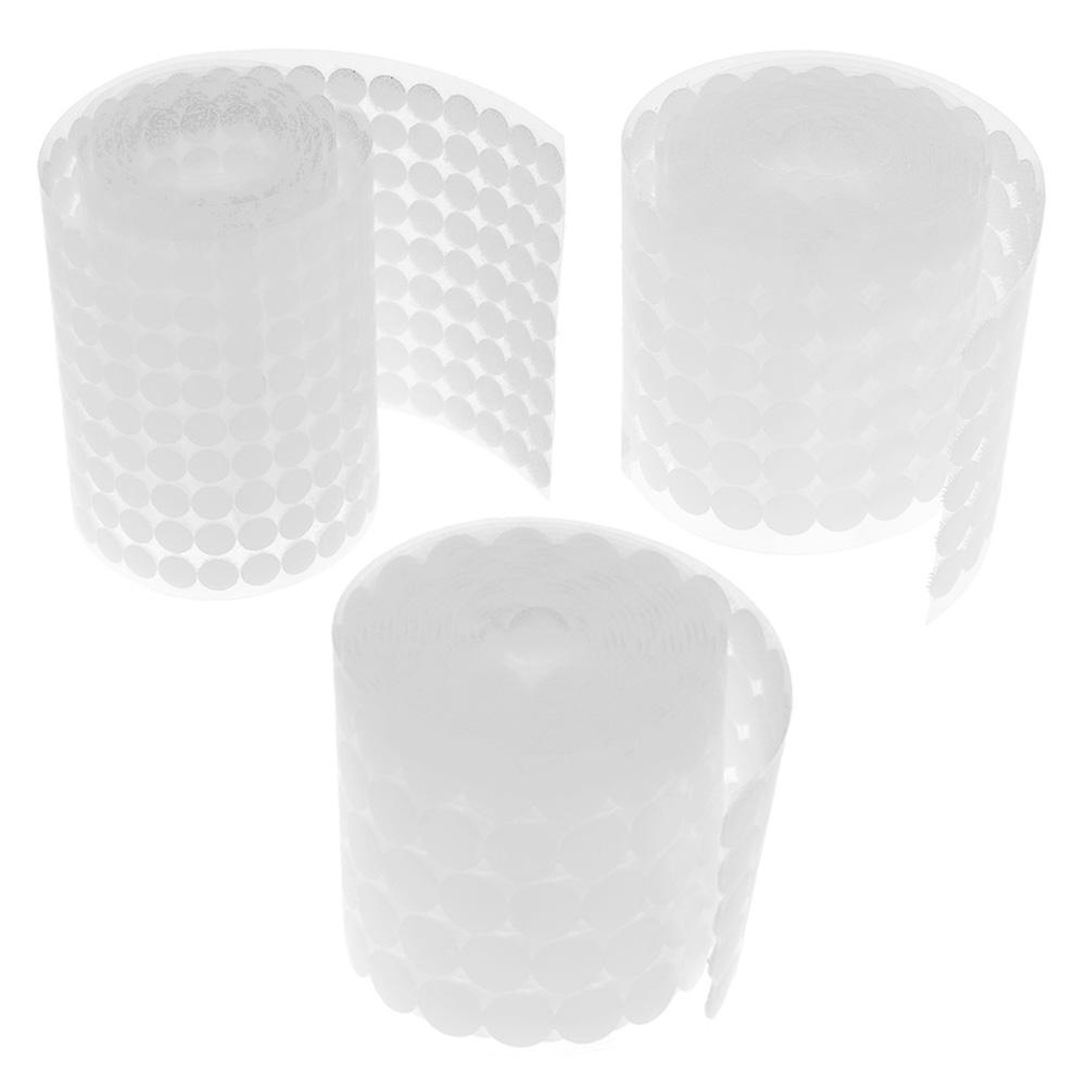 1000 Pairs Double-Sided Adhesive Fastener Tape Hooks Dot Curtain Disks White For Handbags Shoes Clothing Umbrellas