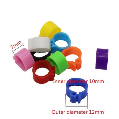 Innendurchmesser 10mm Kleiner Vogel Plastik Clipring Taube Farbe Fußring 10 Farbe Taube Wachtel Jungvogel Zubehör 100 Stück