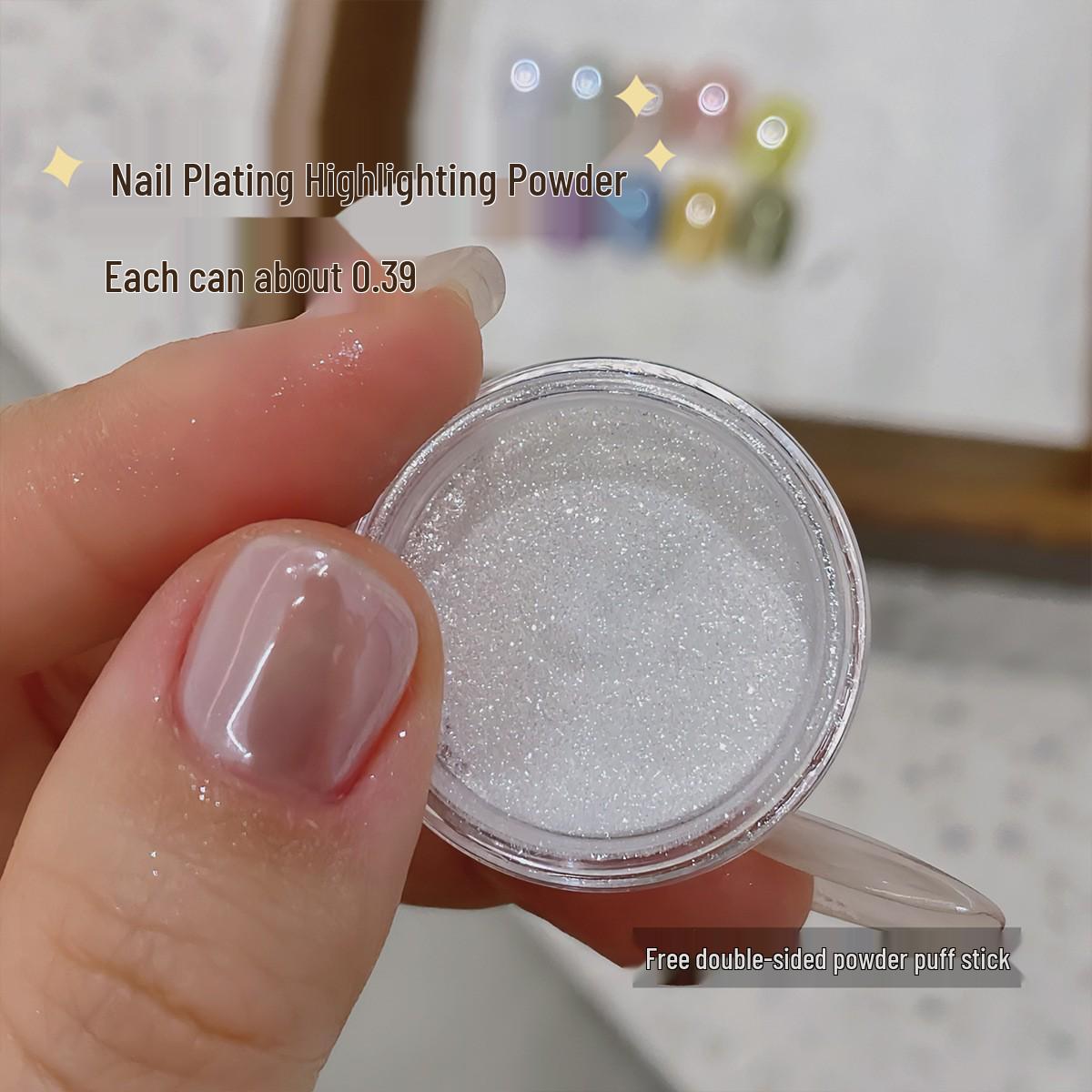 

Зеркальная пудра для дизайна ногтей: Высокоглянцевые гальванизированные хайлайты «Аврора»