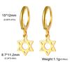 My Shape Davidstern Ohrringe Edelstahl Creolen Sechsspitziger Stern Ohrringe für Damen Herren Modeschmuck Geschenke Neu