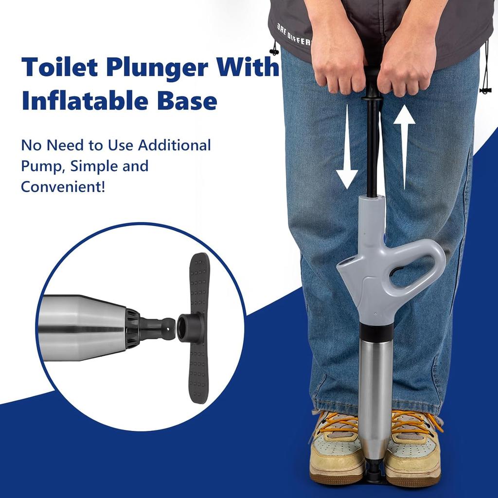Toilet Plunge Blaster, High Pressure Toilet Plunger, High-Pressure Air Drain Blaster Plunge Blaster Multi-drain Unclogger for Toilets, Bathroom