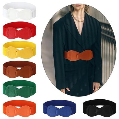 Women Wide Hook Exquisite Elastic Belts Waist Belts Waist Strap Bowknot Waistband