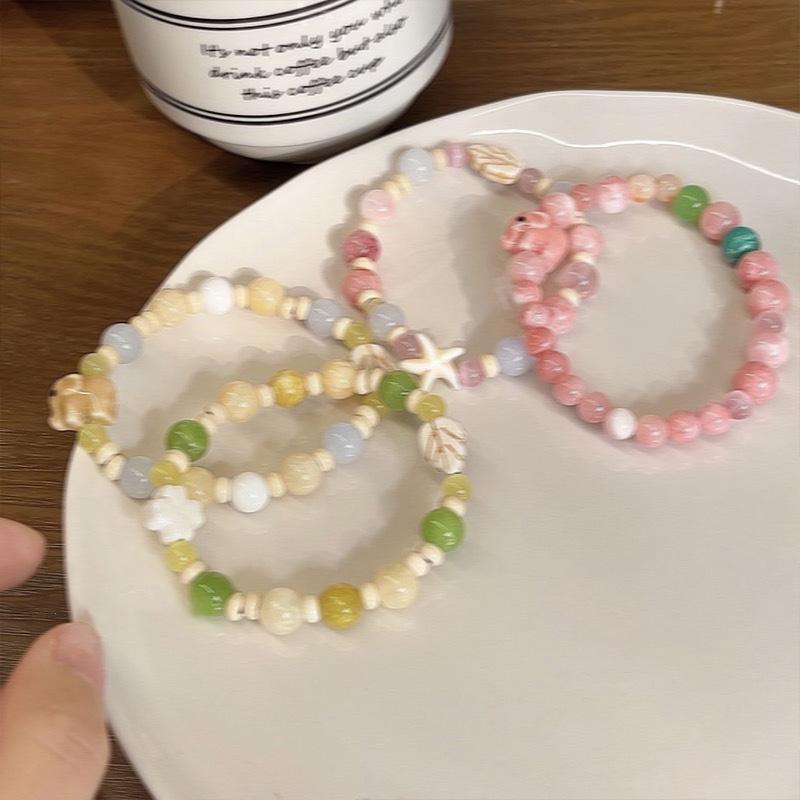 Macaron Color Series Little Elephant Ceramic Bracelet - 2023 Spring/Summer Sweet Style Versatile Jewelry