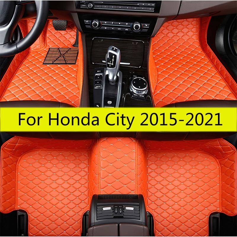 Car Floor Mats For Honda City    2018 2017 2016 2015 Interior Waterproof Covers Auto Styling Accessories Carpets Rug