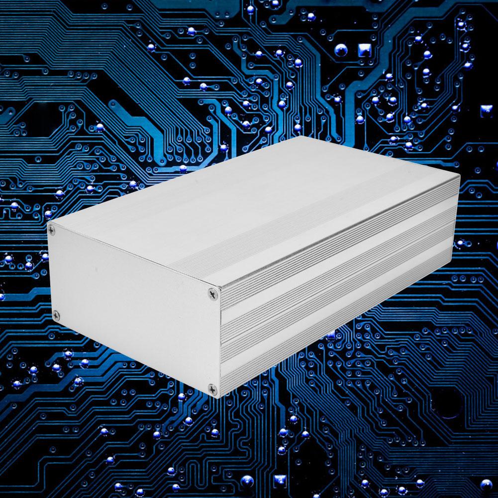 Hliníková slitina Elektronická krabička Projektová krabička Pískovaná oxidovaná stříbrná Ochranné pouzdro 68 x 145 x 250 mm