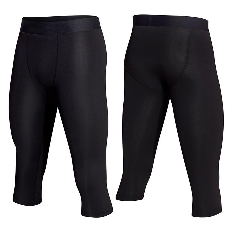 Herren Kompressions 7/8 Länge Trainingshose Atmungsaktiv Schnelltrocknend Sport Leggings Laufen Fitnessstudio Radfahren