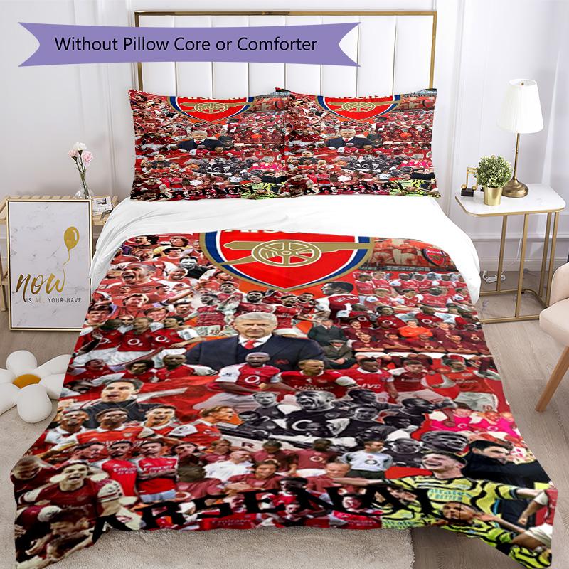 Arsenal Bedding Set Breathable Duvet Cover with Pillowcases Decorative Bed Linen for Bedroom Home Decoration Birthday Gift