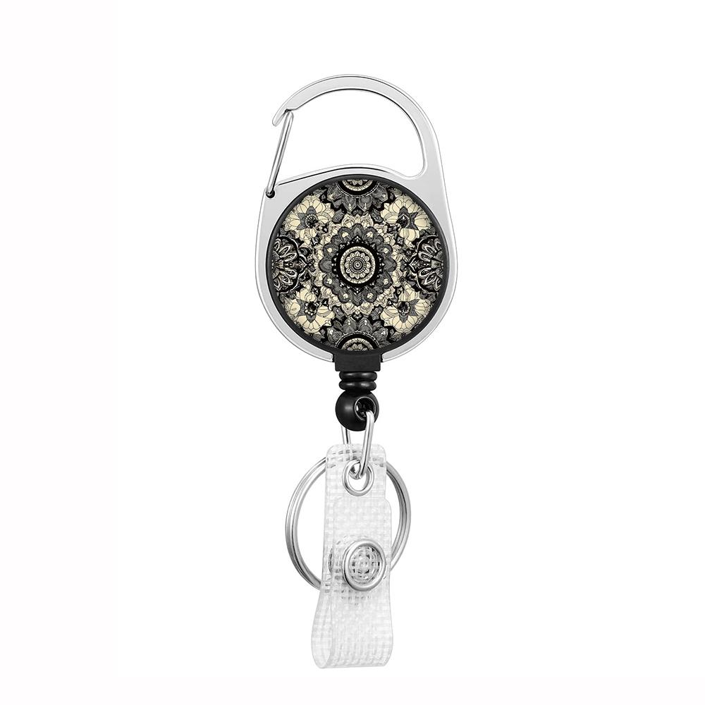 Plant Flowers Clip Lanyards ID Badge Holder Porta Credencial Lanyards Keychain Badge Reel Nurse Retractable Wholesale