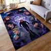 Japanese Anime Jujutsu Kaisen Printed Flannel Non-Slip Carpet Home Decor Suitable for Living Room and Room