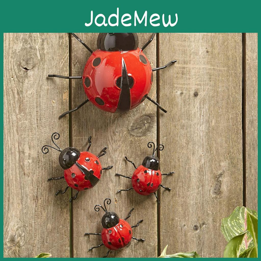 Decor Metal Insect Garden Iron Wall Decor Crafts Pendant Ornament Set Of 4