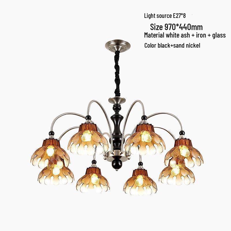 French Mid-Century Style Romantic Chandelier for Living Room & Bedroom