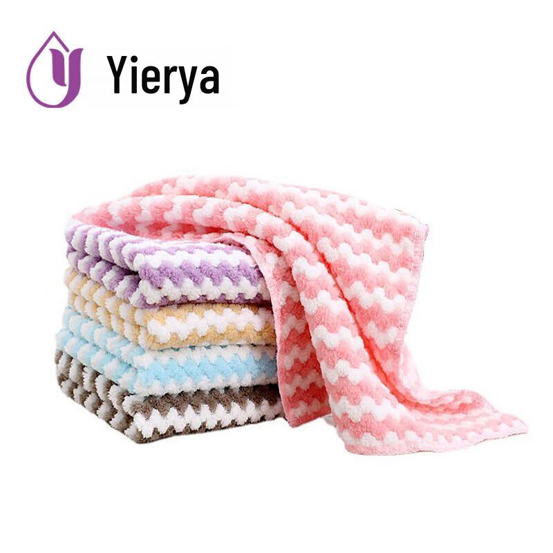 Yi Er Ya Coral Fleece Dishcloths (10-Pack)