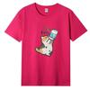 T-shirt a maniche corte da donna in cotone con stampa cartoon, top popolari a mezza manica, T-shirt estiva
