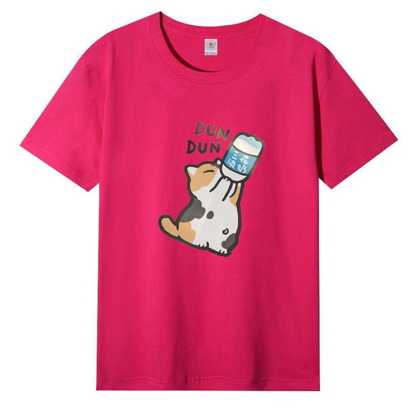 

Футболка с короткими рукавами, женская, хлопковая, с рисунком из мультфильмов, популярная летняя футболка с коротким рукавом 3XL